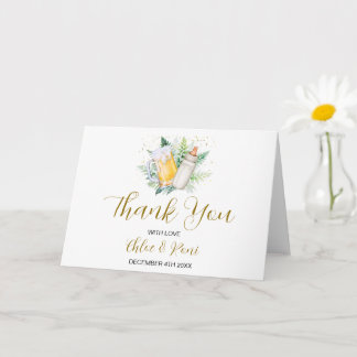 Baby shower neutre selon le sexe Carte de remercie