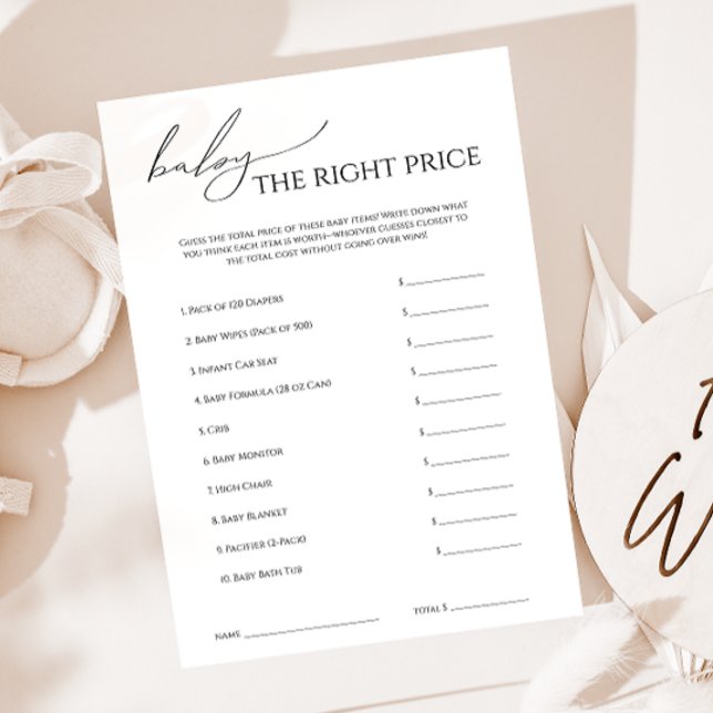 Baby shower Neutre Whimsical La bonne carte de pri (Créateur téléchargé)