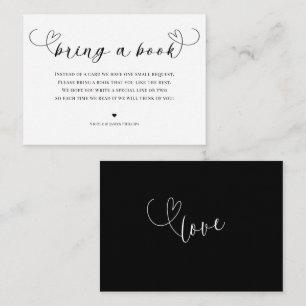 Baby-Shower Noir & Blanc: Encart "Apportez un Livr