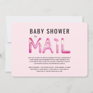Baby shower noir et blanc par invitation postale