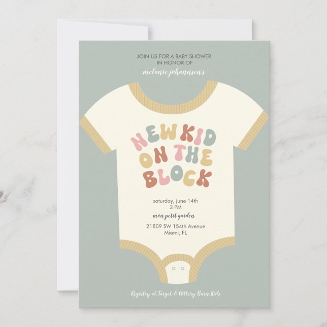 Baby Shower Nouveau Gamin du Bloc (Devant)