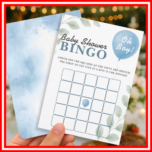Baby Shower Oh Boy Cartes de Bingo