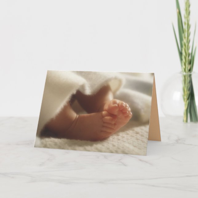 Baby shower ou Faire-part Little Feet (Devant)