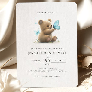 Baby shower Ours Invitation Blue Boy