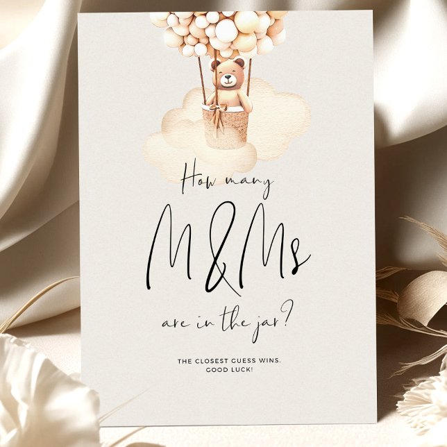 Baby shower Ours Jeu Combien de M&M (Créateur téléchargé)