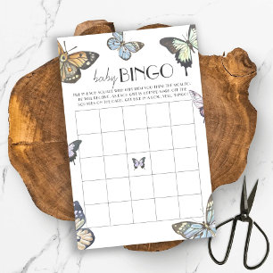 Baby shower papillon coloré Baby Bingo Jeu