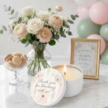 Baby Shower Papillon Floral Rose et Vert