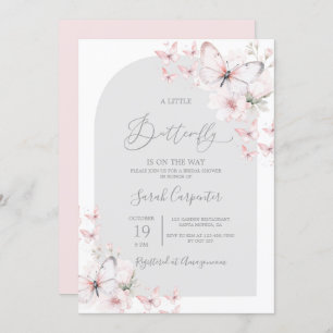 Baby shower papillon Invitation fille
