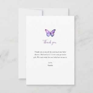 Baby Shower Papillon Merci Minimaliste Simple