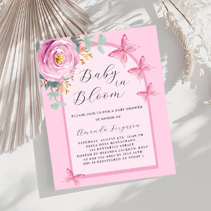 Baby shower papillon rose Baby Bloom