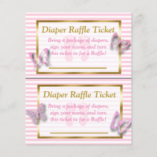 Baby shower Papillon rose et or Refus de couche de