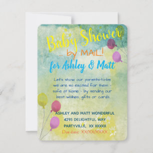 Baby shower par la poste Ballons Invitation