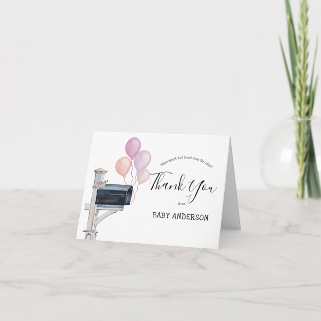 Baby shower par Mail Pink Balloons Merci (Devant)