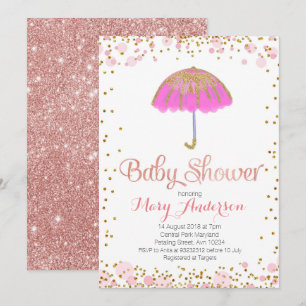 Baby shower parapluie Invitation Parties scintilla