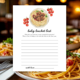Baby shower pâtes - Liste de choses à faire pour b