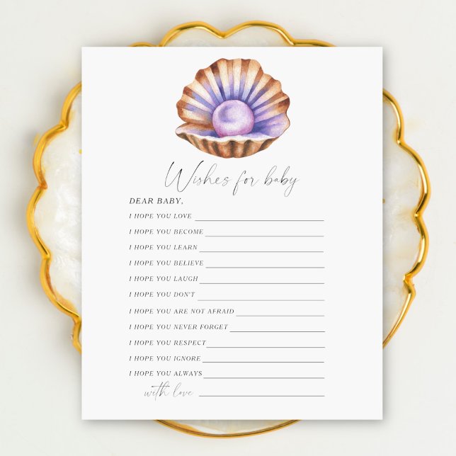 Baby shower Pearl Voeux pour bébé (Créateur téléchargé)
