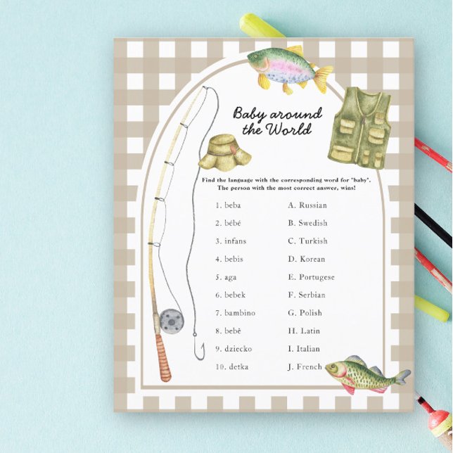 Baby shower pêcheur - jeu bébé autour du monde (Créateur téléchargé)