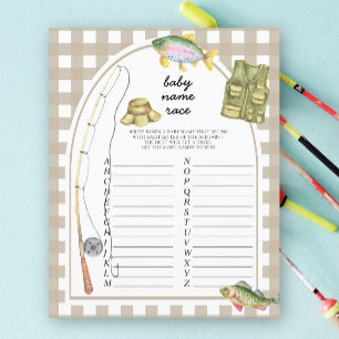 Baby shower pêcheur - Jeu de course pour le nom du