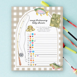Baby shower pêcheur - jeu de pictionnaire emoji