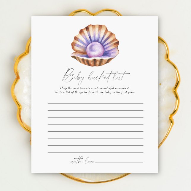 Baby shower perle - Baby bucket liste jeu (Créateur téléchargé)