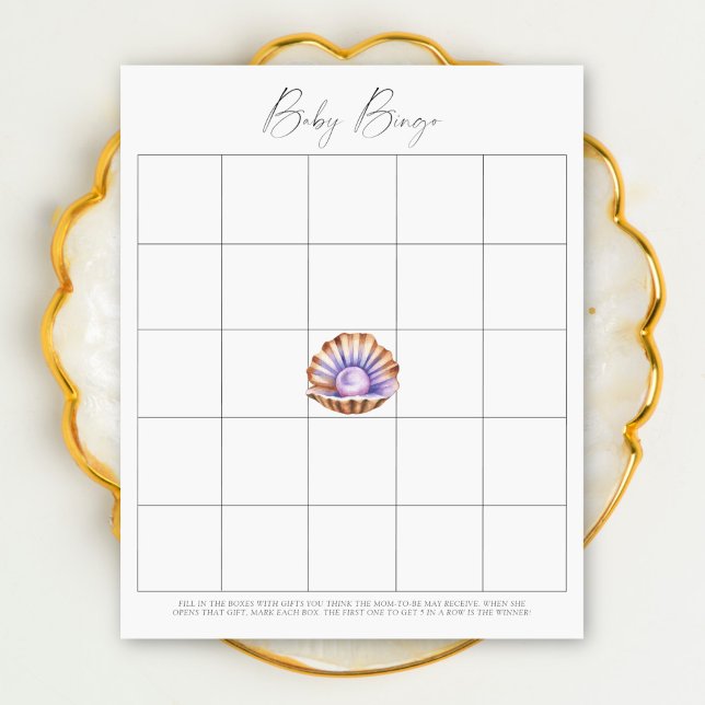 Baby shower Perle - Jeu de Bingo bébé (Créateur téléchargé)