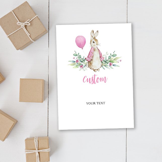 Baby shower Peter Rabbit Carte personnalisée (Créateur téléchargé)