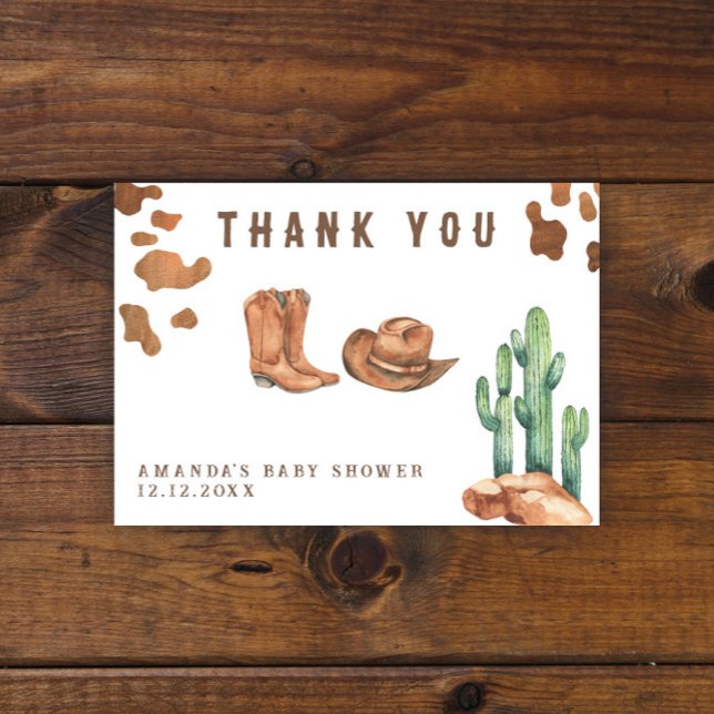 Baby shower Petit Cowboy Merci (Créateur téléchargé)