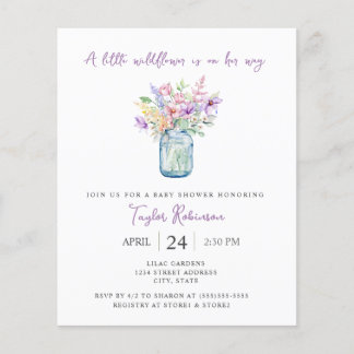 Baby shower petit Fleur sauvage budget