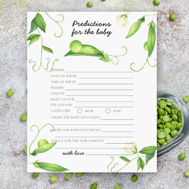 Baby shower petit pois - prédictions et conseils p (Créateur téléchargé)