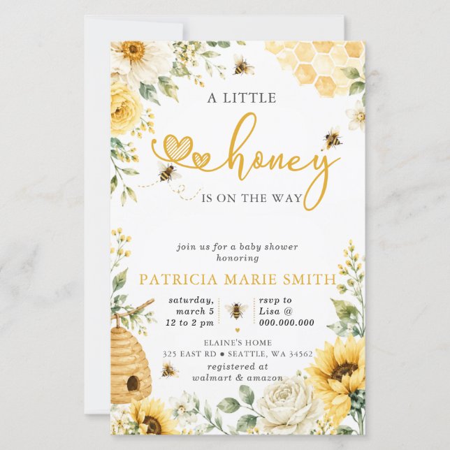 Baby Shower Petite Abeille à Petit Budget (Devant)