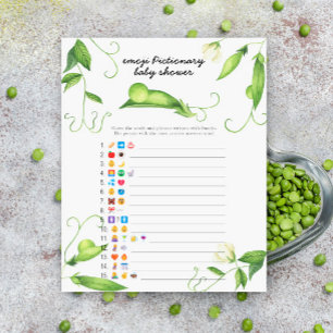 Baby shower petite fève - jeu de pictionary emoji