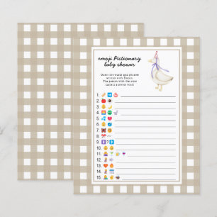 Baby shower petite oie - jeu de pictionary emoji