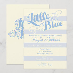 Baby shower, Petites Invitations Bleues Garçon