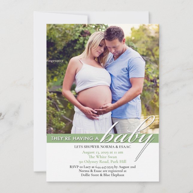 Baby shower Photo Invitation Appartement (Devant)