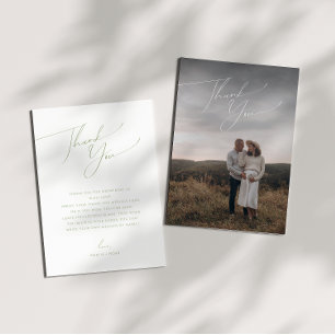 Baby shower photo vertical simple Sage Green Merci