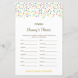 Baby shower Phrase de maman de finition modifiable