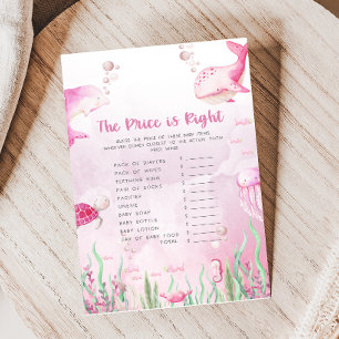 Baby Shower Pink Under the Sea Price is Right Game