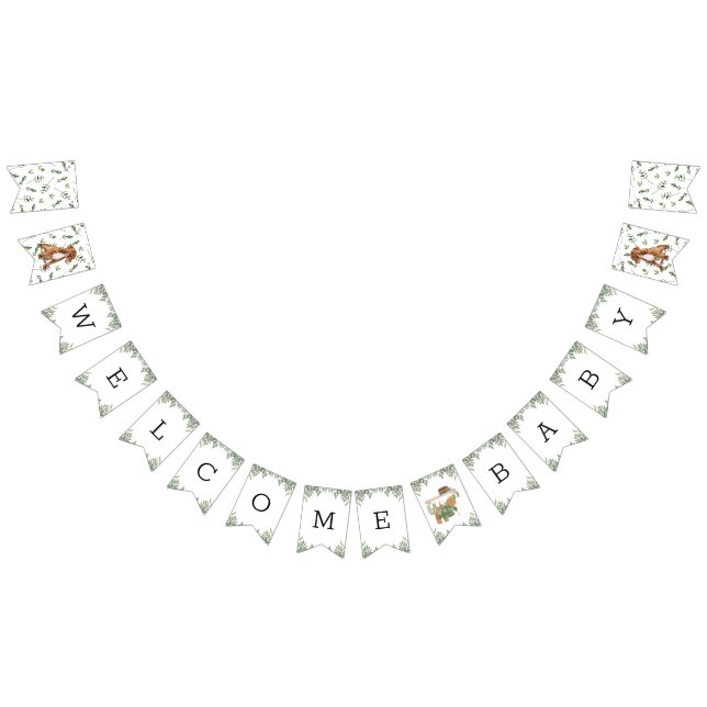 Baby shower Pit Bull Greenery Bannière de bunching (Tout)