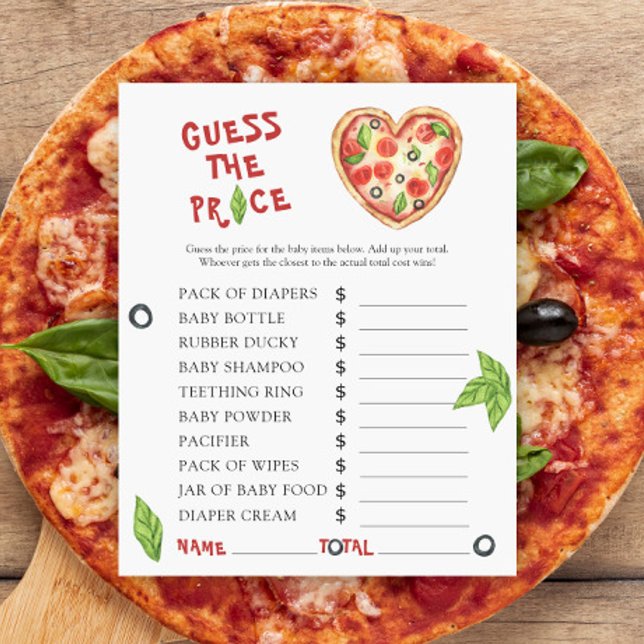 Baby-shower pizza - Devinez le prix ! Jeu (Créateur téléchargé)