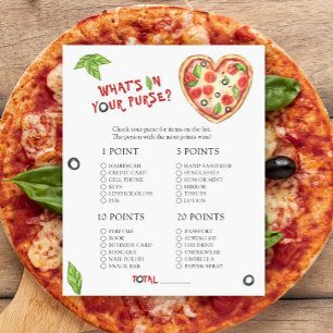Baby shower pizza - Jeu de qu'est-ce qu'il y a dan