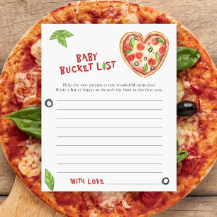 Baby shower pizza - Liste de souhaits de bébé