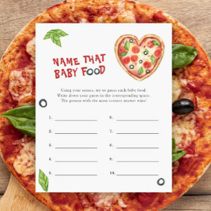 Baby shower pizza - Nommez ce bébé Jeu de nourritu
