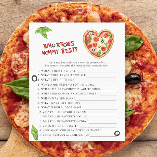 Baby shower pizza - Qui connaît le mieux maman
