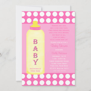 Baby shower Poème Invitation Baby Girl