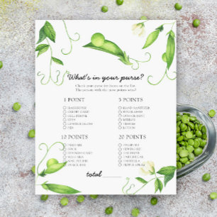 Baby shower pois - Qu'y a-t-il dans votre sac 