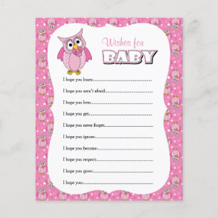 Baby shower Pot-Owl Rose - Voeux