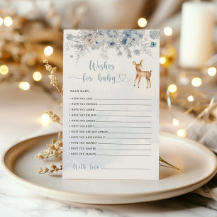 Baby shower pour bébé cerf d'hiver souhaits pour b