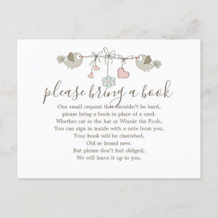 Baby shower pour bébés oiseaux Insère la carte de 