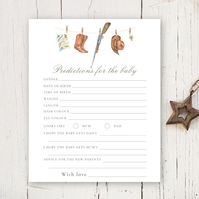 Baby shower pour chasseur - prédictions et conseil (Créateur téléchargé)