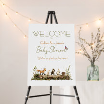 Baby Shower pour couples d'animaux de la forêt
